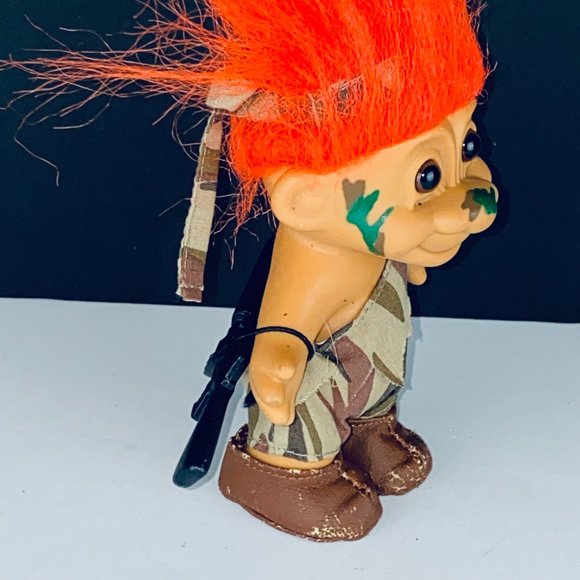 Russ Troll Doll18549 Military Camouflage Outfit Toy Figure Orange Hair Camo - Picture 4 of 7